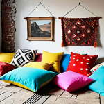 **

> Upcycled furniture workshop, Gothenburg creative hub "Re:Make", designers collaborating on turning old clothes into colorful cushion covers, bright and inspiring atmosphere, focus on hands and repurposed textiles, eco-friendly, Swedish design aesthetic.

**